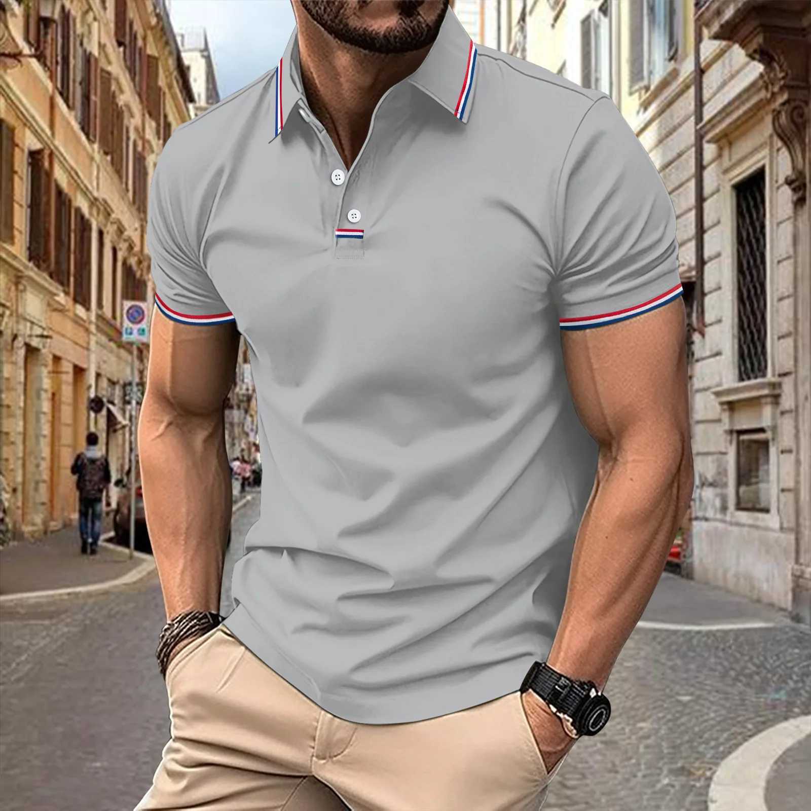 Outdoor New Summer Best-selling Men Comfortable Breathable Quick Drying Shirt T-shirt POLO Travel Business Fashion Sports X250306