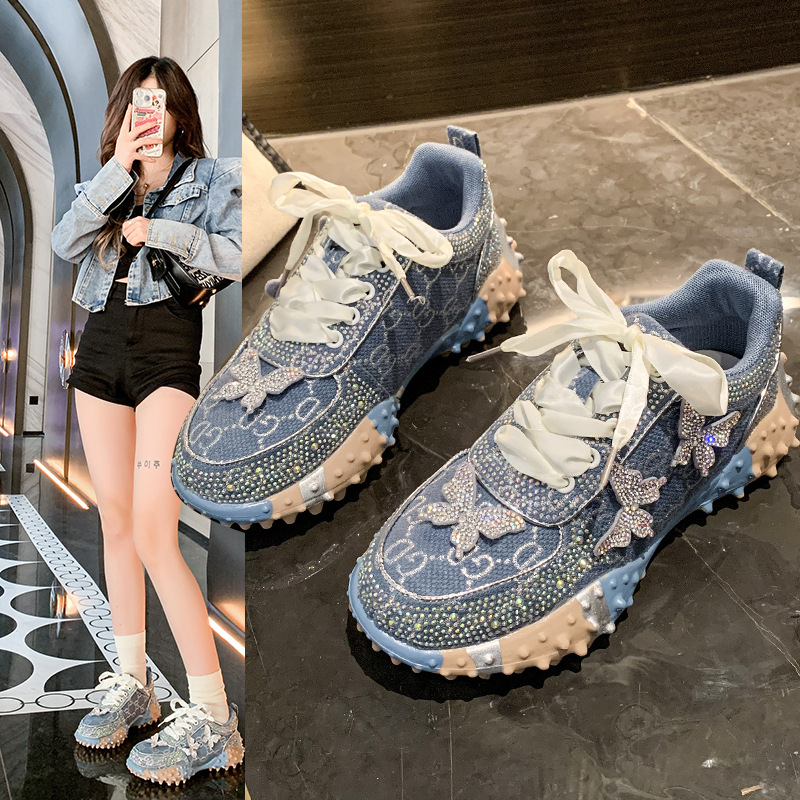 Women Fashion Breathable Lace Up Sport Shoes Spring Autumn Designer Platform Walking Causal Sneakers Zapatos De Mujer