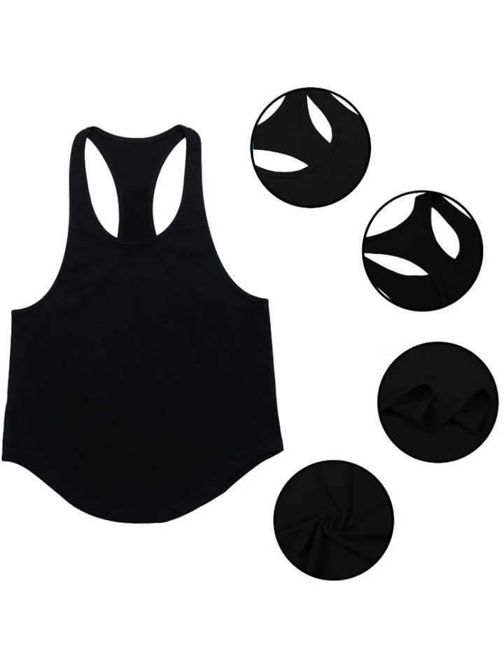 Fitness Mens Sleeveless Tank Top Breathable Comfortable Tank Top Summer New Casual Tank Top Striped Pattern Mens Tank TopT250318