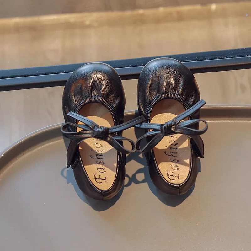 Spring New Children Flat Shoes Bowknot Cover Toe Light Kids Casual Shoes 2024 Fashion Non-slip Leisure Comfy Boys Girls ShoesT250306
