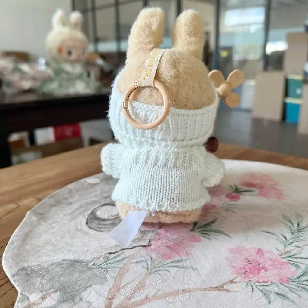For 17cm labubu doll outfit clothes bear label hat love sweater set Cute Decoration Little ClothesT250307
