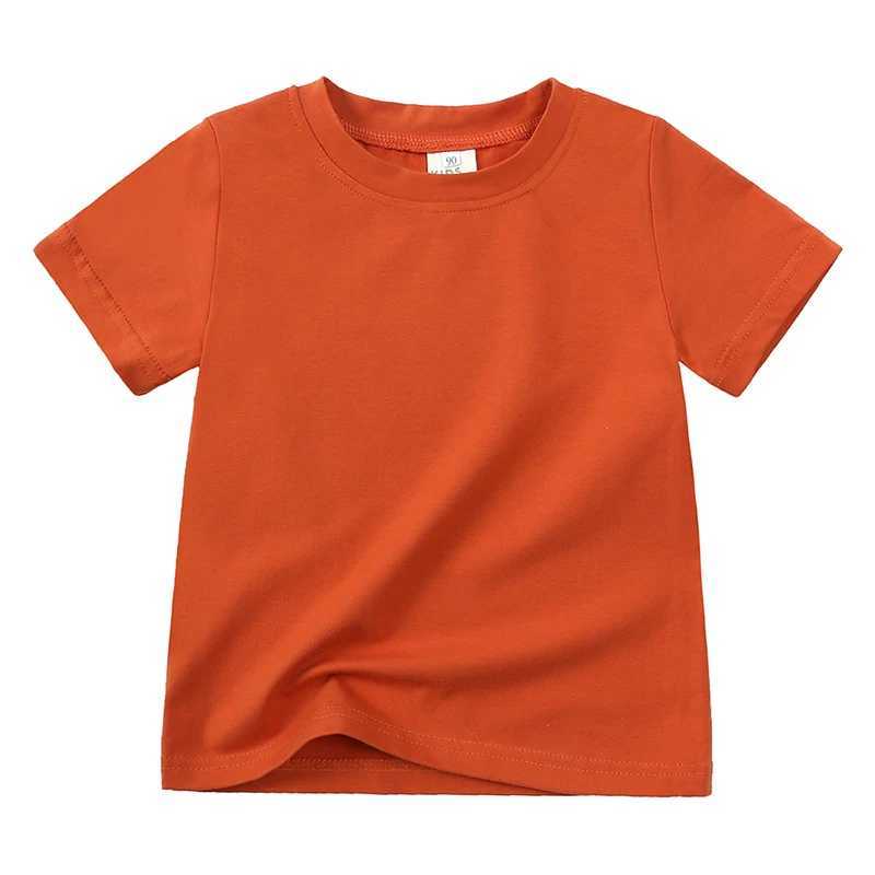 1-9T Summer Kid Toddler Little Boys Girls Casual Loose Basic Top T-Shirts Childrens Clothes Solid O-neck Short Sleeve Blank TeeT250306