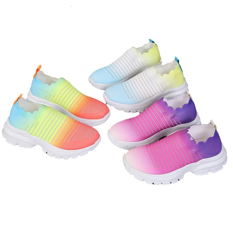 Casual 2025 Single Shoes Summer Mesh Gradient Women's New Large Size ddmykukumalu