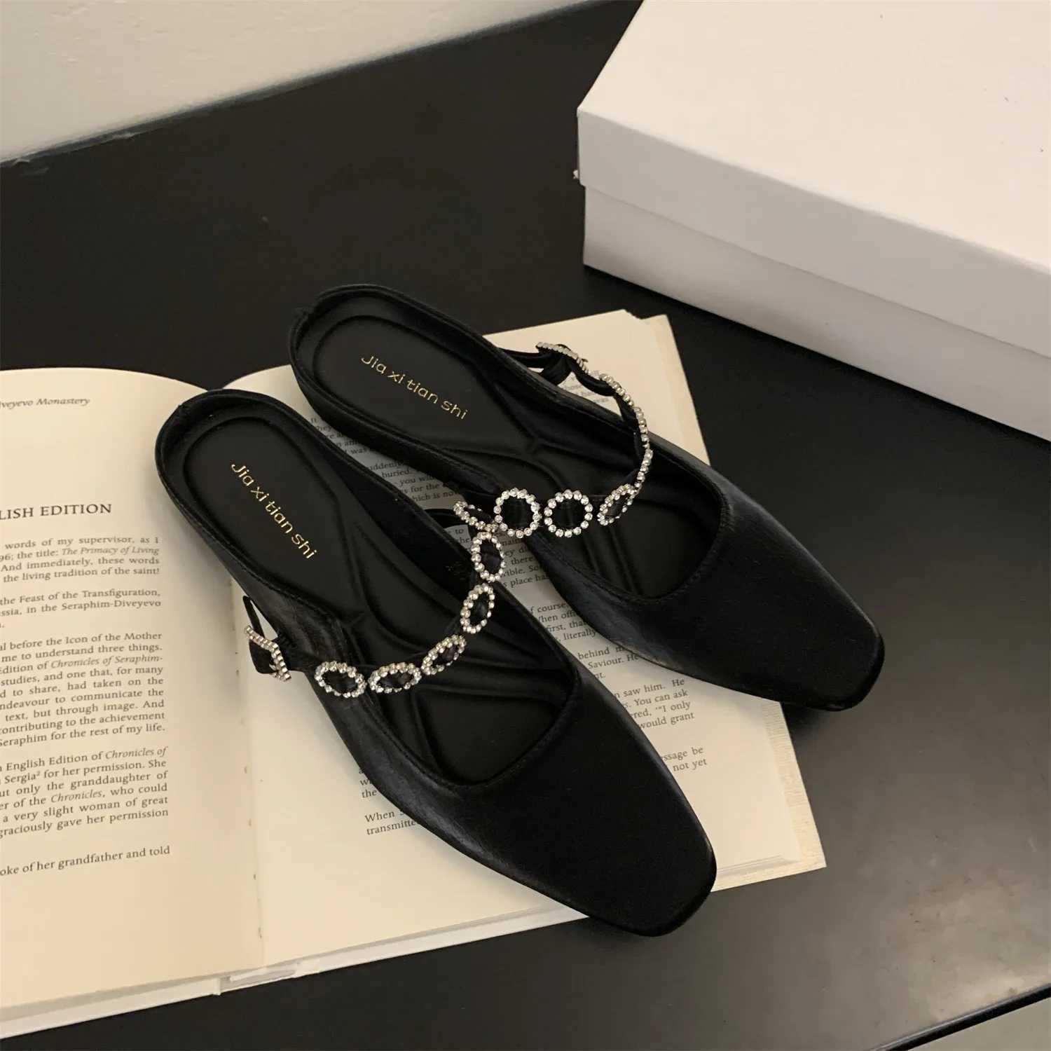Rhine Slippers 2025 New Outside Job Sandals Slides Mes Low Heel White Shoes for Wen with Cfortable Luxury Style Y250306