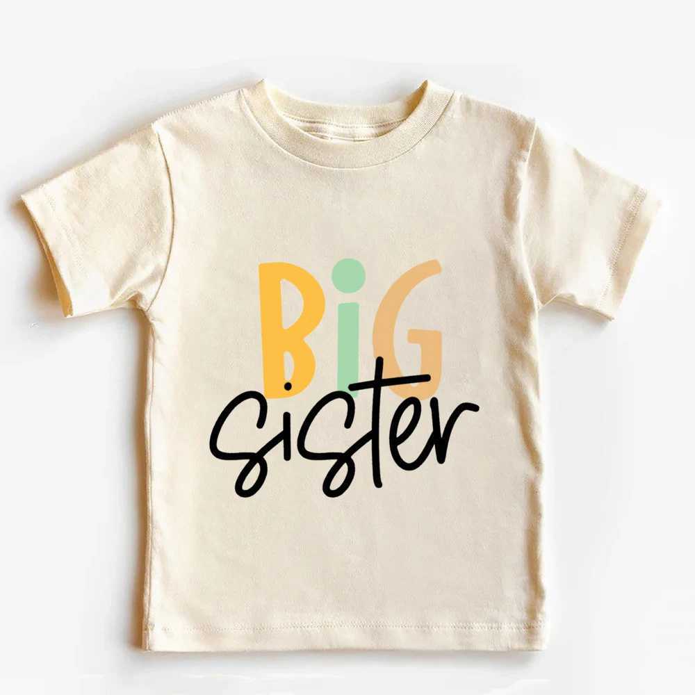Big Brother Little Sister Printed Kids Shirt Summer Sibling T-shirt Tops Boys Girls Short Sleeve Tee Clothes Child Retro Outfit T250603
