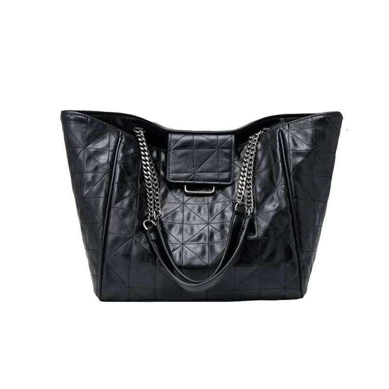 Tote Large Bags For Women 2021 Fashion Leather Quilted Shopper Bag Shoulder Purse