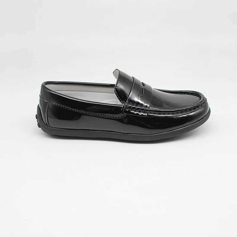 New Kids Shoe For Boys Loafers Flat Baby PU Leather Moccasins Slip-on Soft Breathable Casual School Children Shoes Size 25-37T250306