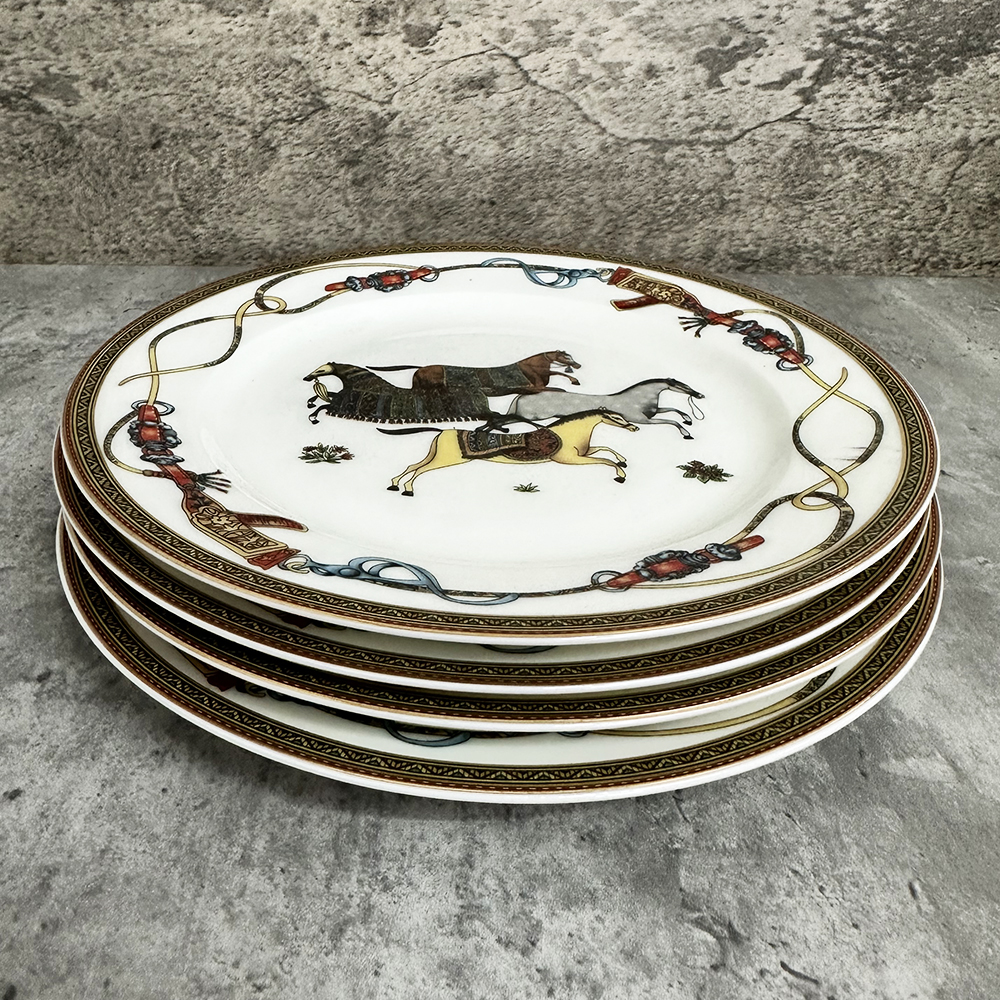 4 Pcs 8 Inch Chinese Style Ceramic Decorative Plate Arrangement Wobble Plate Living Room Entrance Ornaments Home Wedding Decorations