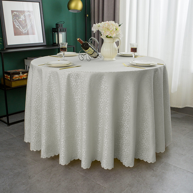 Hotel Thickened Encryption Restaurant Box Round Tablecloth Banquet Business Exhibition High Texture Tablecloth