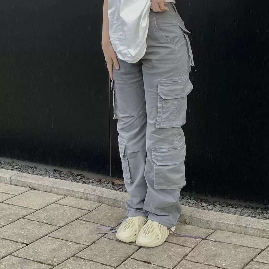 European and American women's street hip-hop style low waist fashion workwear denim casual pants 2025 temperament versatile new trend clothing in