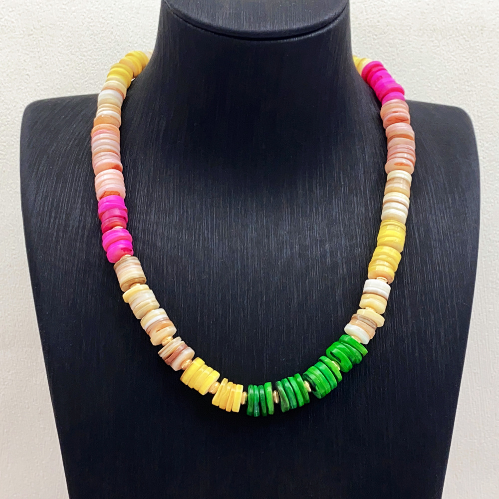 Original Design Color Shell Beaded Necklace For Women Ins Light Luxury Polynesian Luxury Collar