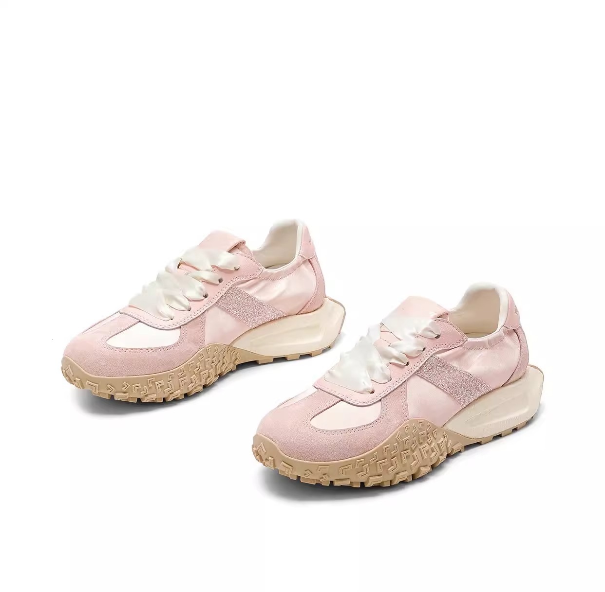 Designer Fashionable retro satin Forrest Gump shoes 2025spring and summer versatile new student breathable soft sole German training casual shoes for 