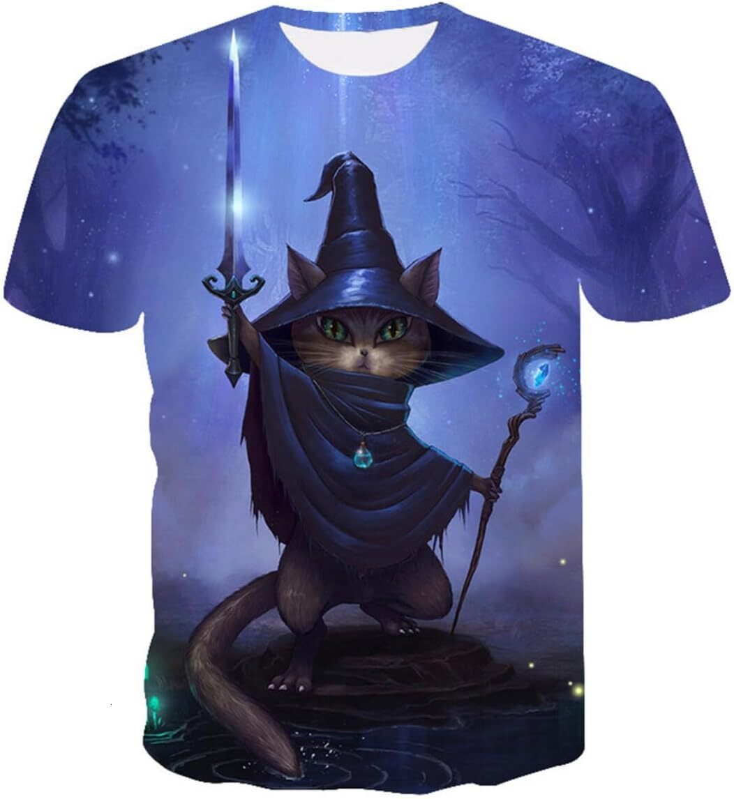 Mens T shirt Shirt 3D Print Novelty Summer Tee for Men and Women Graphic Crew Neck. tee Casual tops summer clothes