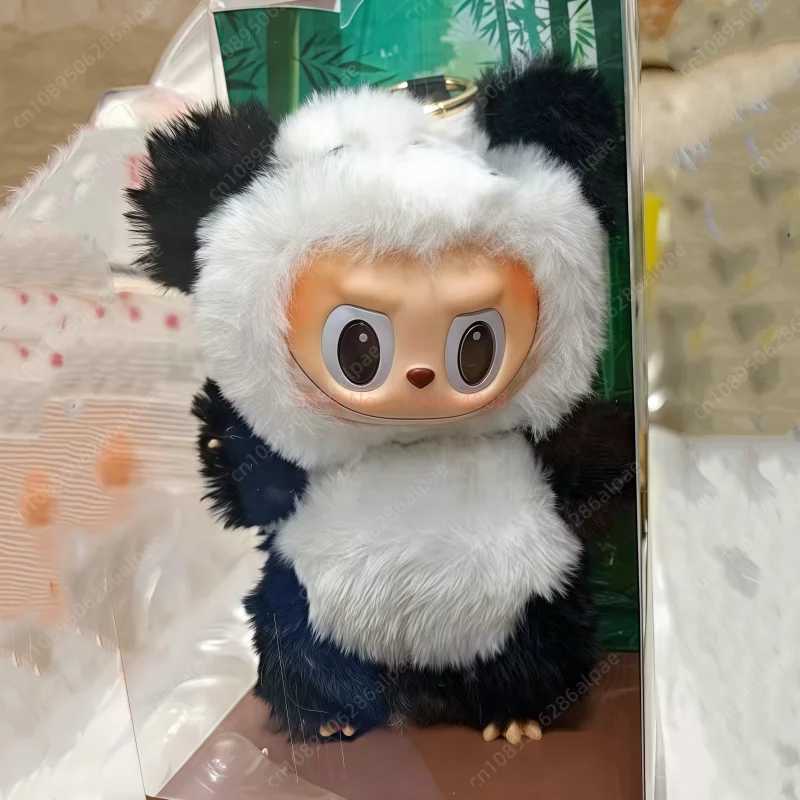 New Goods The Monster Labubu Panda Black And White Series Vinyl Dolls National Treasure Toy Creative Pendant Model Replica GiftsT250306