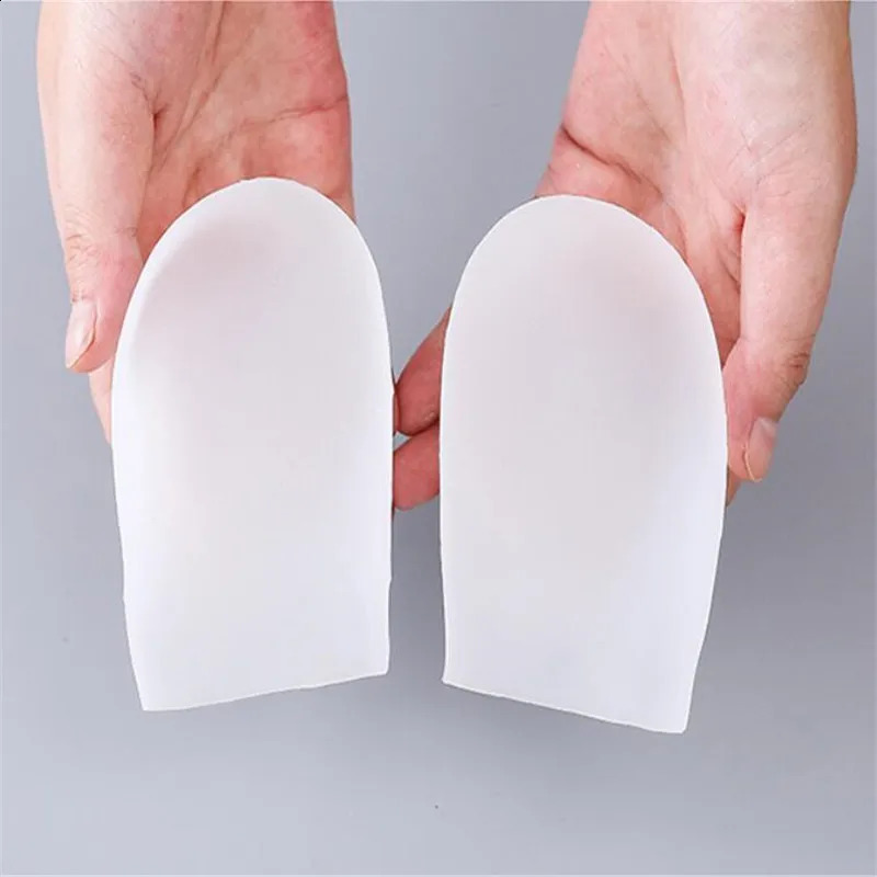 Unisex Invisible Height Increase 5CM Silicone Socks Gel Heel Pads Orthopedic Arch Support Heel Cushion Insoles Foot Massage Pad 250305