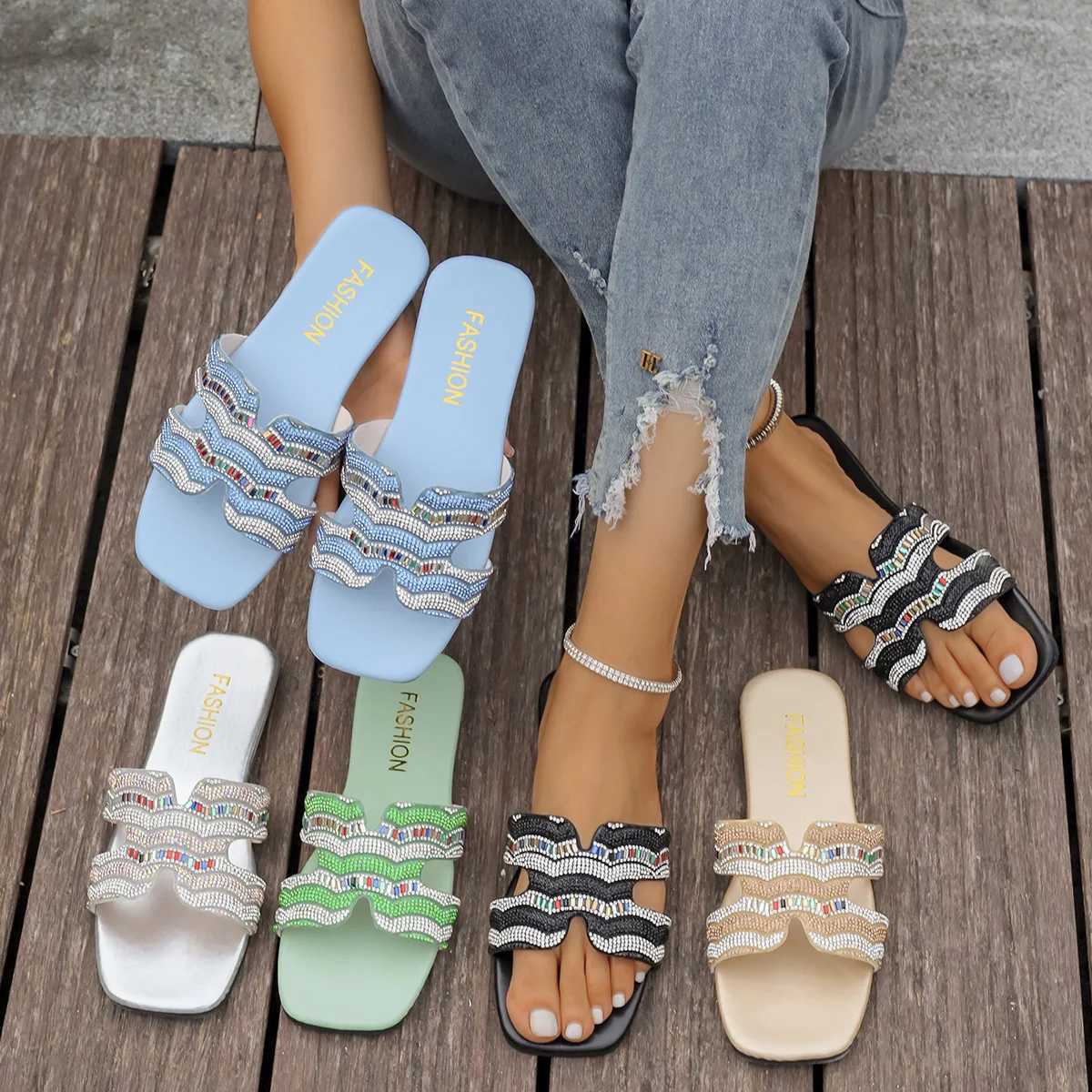 Casual plain lightweight square open shoelaces summer beach sandals 2024 trend detachable Fi shoelaces Y250306