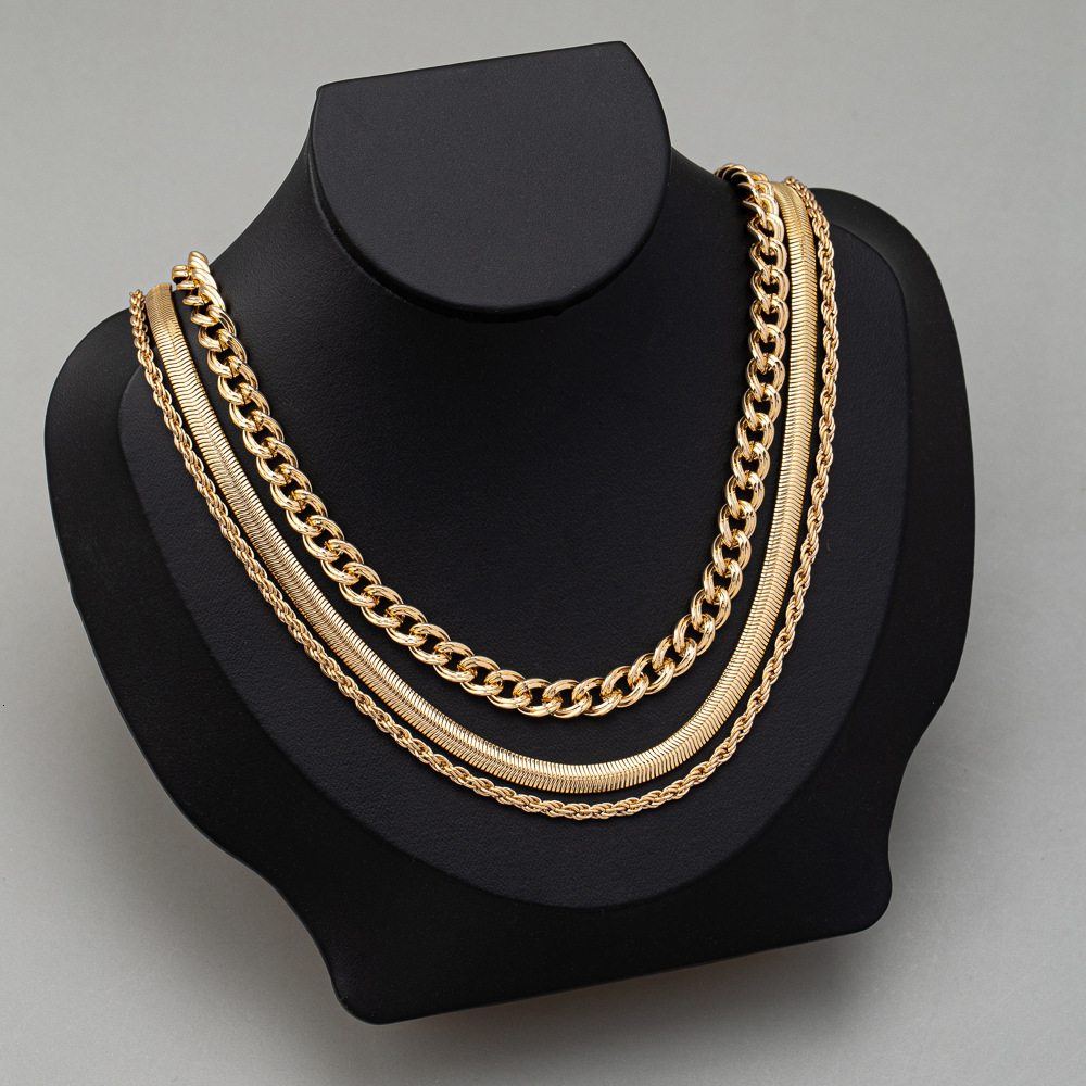 Boho Style Fold Wear Snake Bone Chain Women Fashion Trend Metal Necklace Jewelry