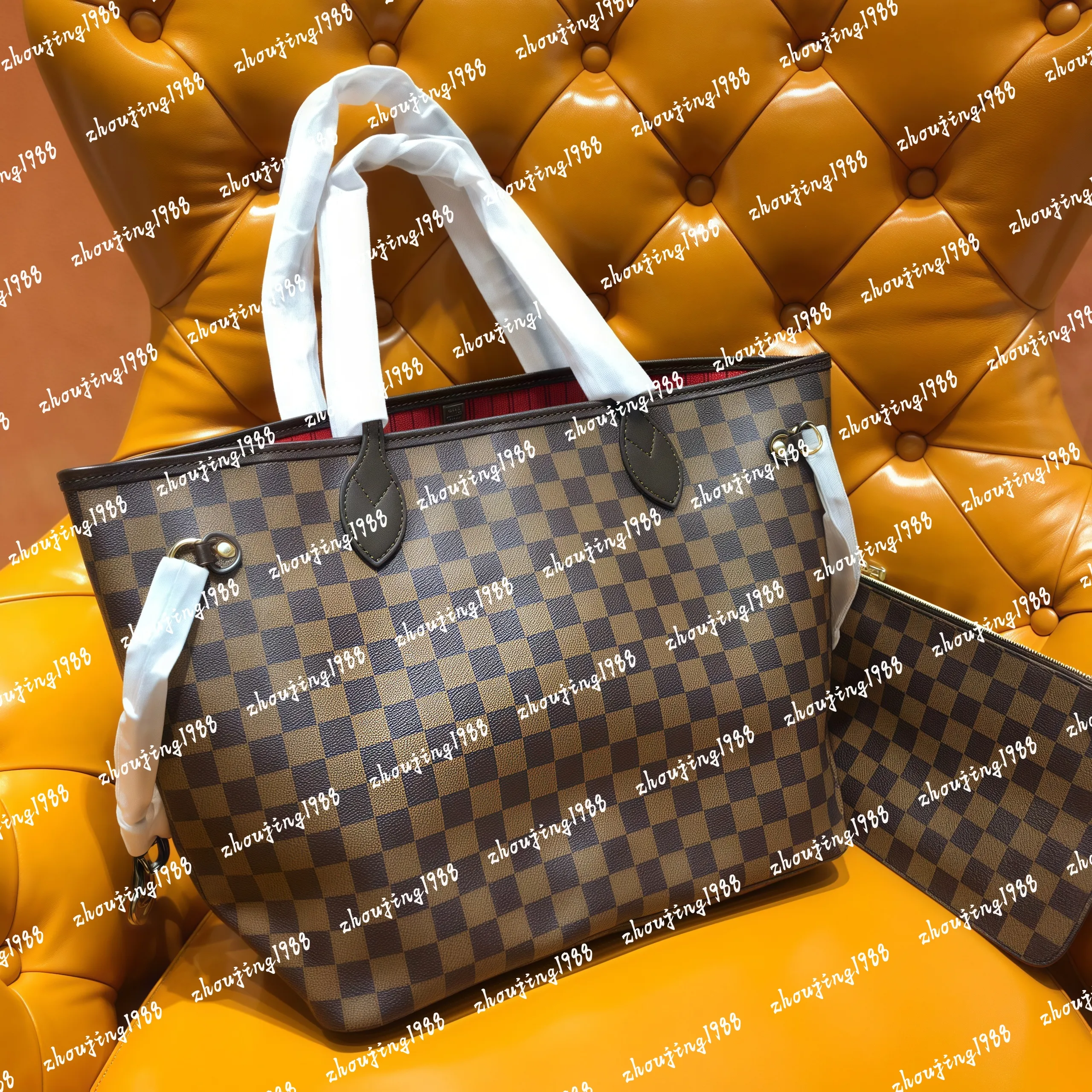 2024 designer bag 2pcs Set Naverfull Enbossed Flower Women Cross body Handbag Shoulder Bags Composite bag Lady Clutch Tote Bag shopping Female Coin Purse Wallet