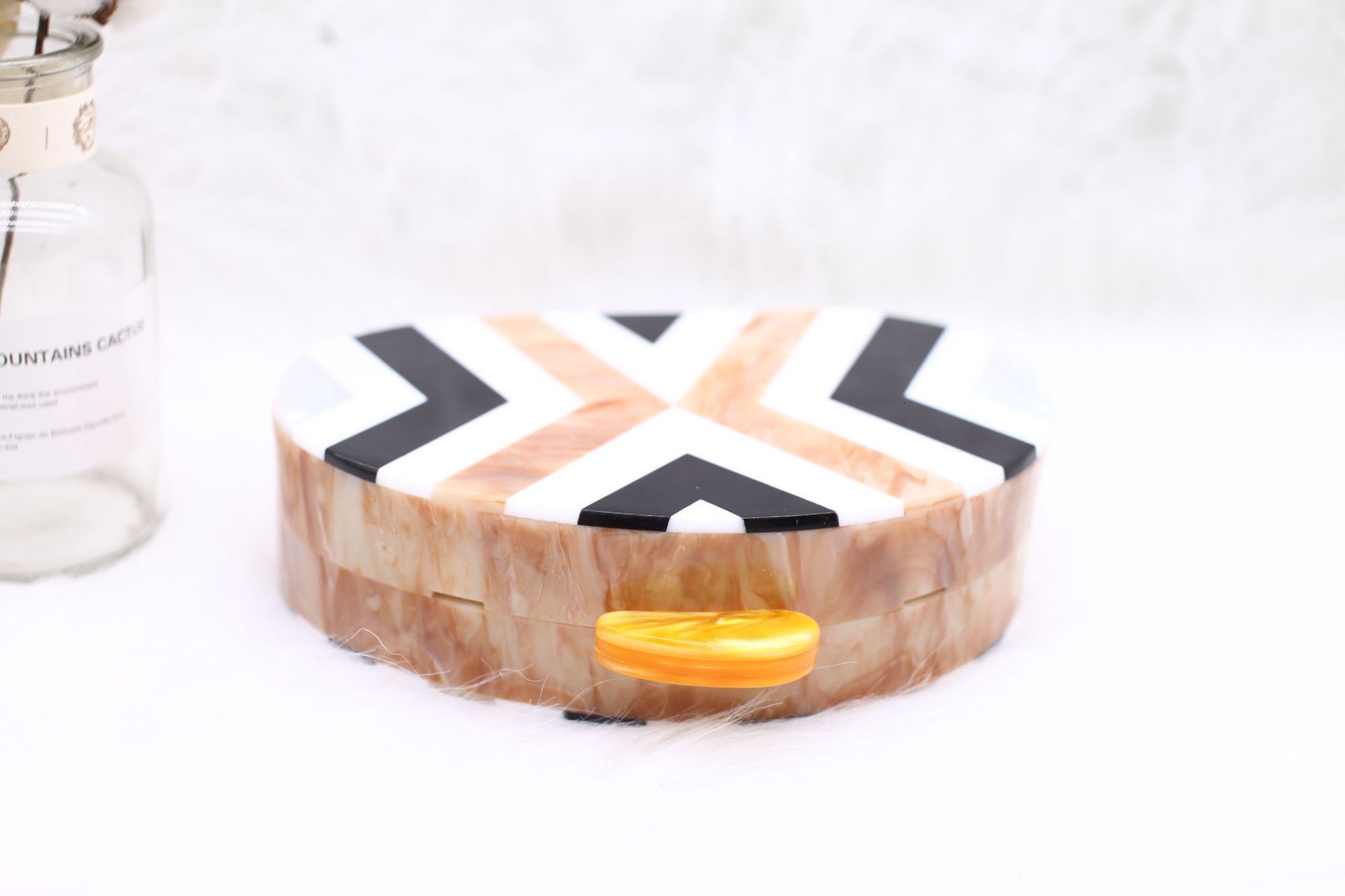 Ladies' New Single Shoulder Diagonal Cross Geometric Splicing Acrylic Bag Fashionable Rhinestone Acrylic Clutch Clear Evening Bag For Weddings Pa