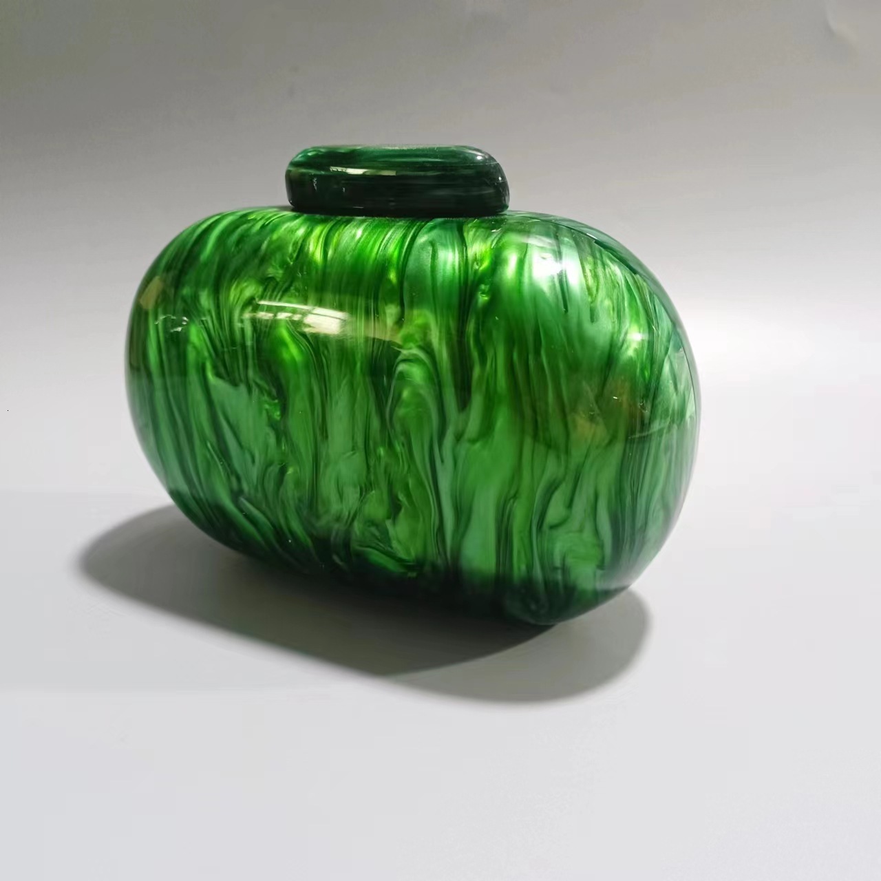 Women's New Elliptical Shell Goose Egg Fashion Evening Single Shoulder Diagonal Straddle Bag Vintage lucite evening bag