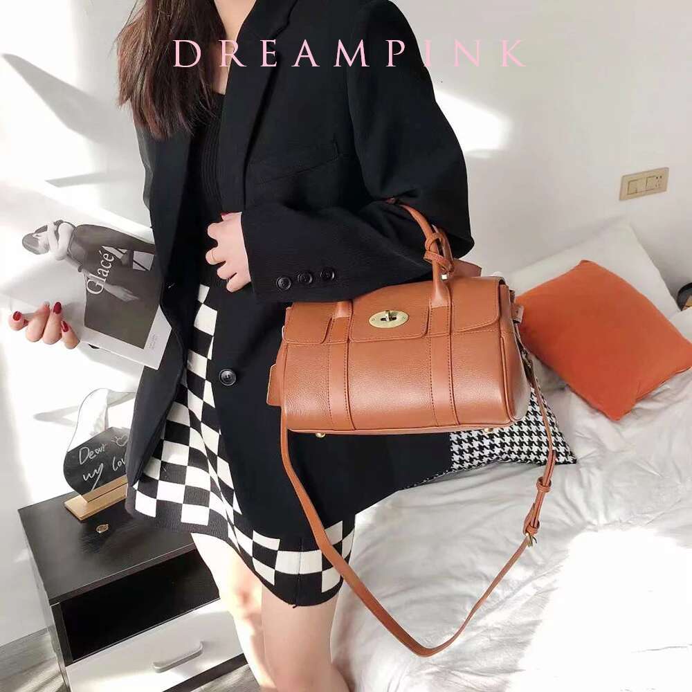 Design Women Satchel Shoulder Handbag Genuine Leather Female Messenger Top Handle Business Lady Small Portfolio Bag