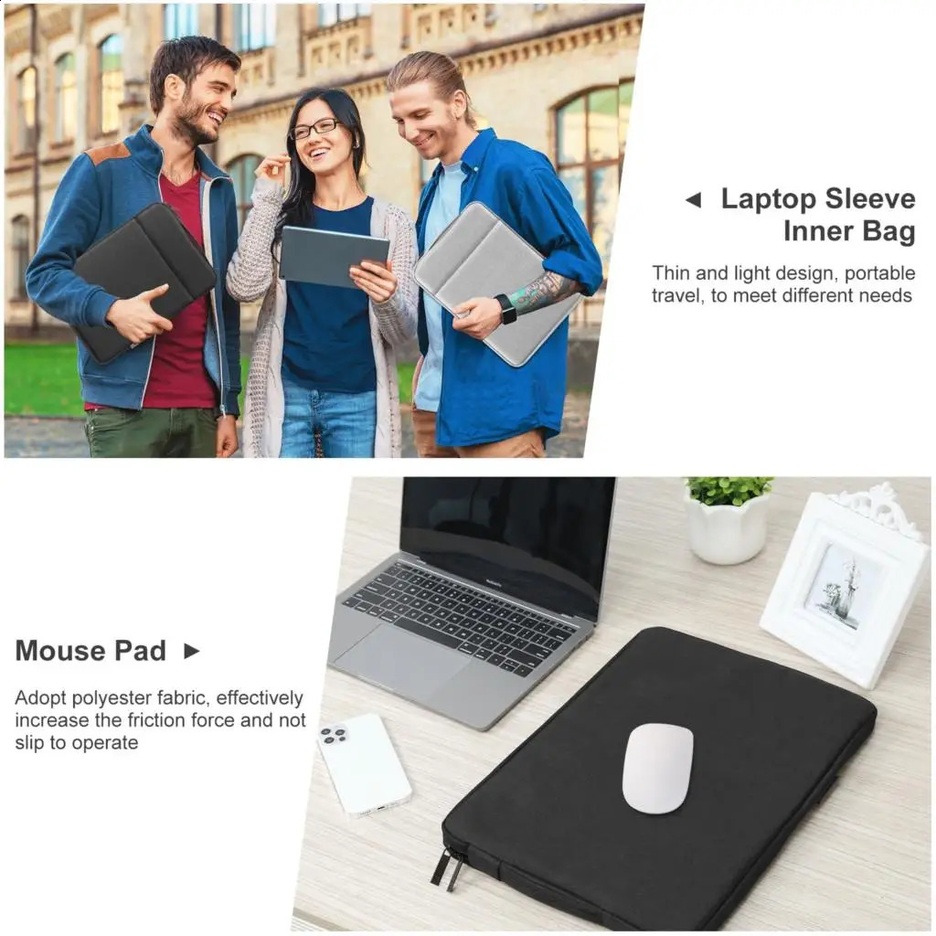 Ship from U.S. HAWEEL 15-16.7 inch14-15 inch12.5-13.5 inch Laptop Sleeve Case Zipper Briefcase Notebook Handbag for Macbook Bag For Laptop 250305FBB