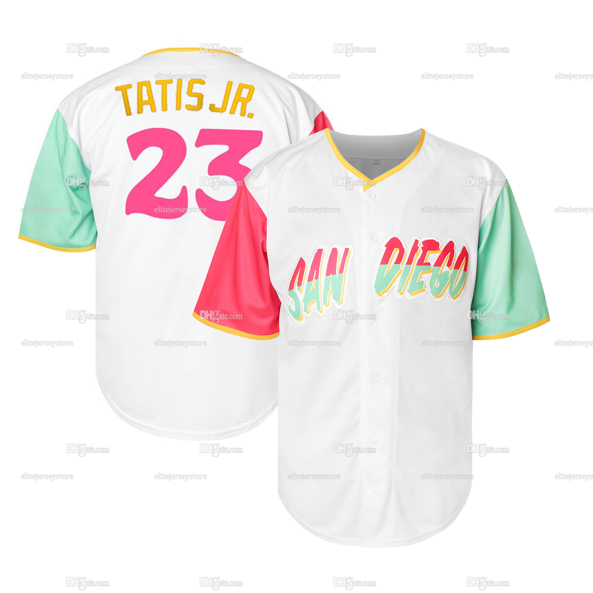 Personalized Custom Baseball Jersey Fernando Tatis Jr. GWYNN Machado Cronenworth Bogaerts Arraez Darvish Embroidered Letter Number Design Polyester