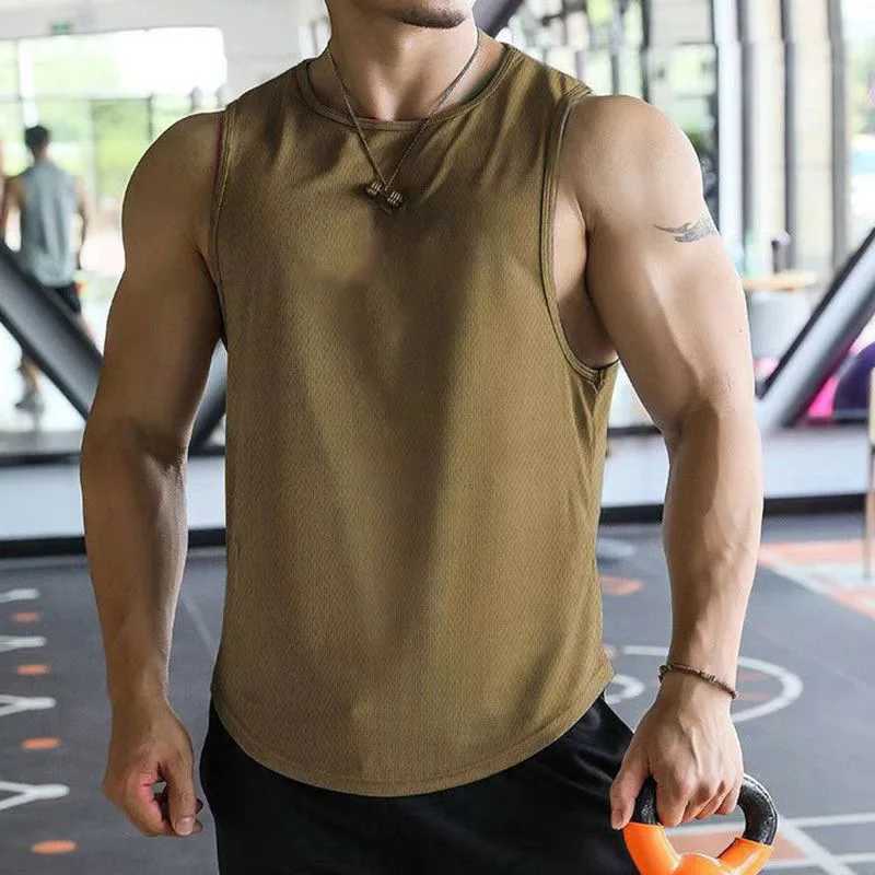 13 Color Men Vests Summer Male O-Neck Sleeveless Solid Breathable Loose Tank Tops QDH-BX1T250318