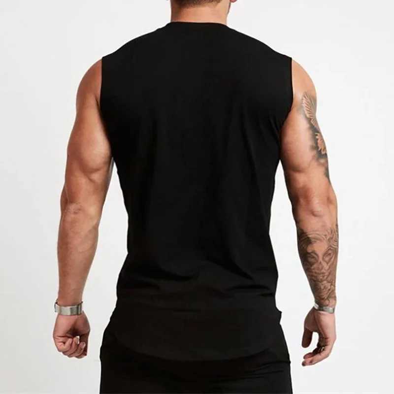 2023 Gym Workout Sleeveless Shirt Tank Top Men Bodybuilding Clothing Fitness Mens Sportwear Vests Muscle Men Tank TopsT250318