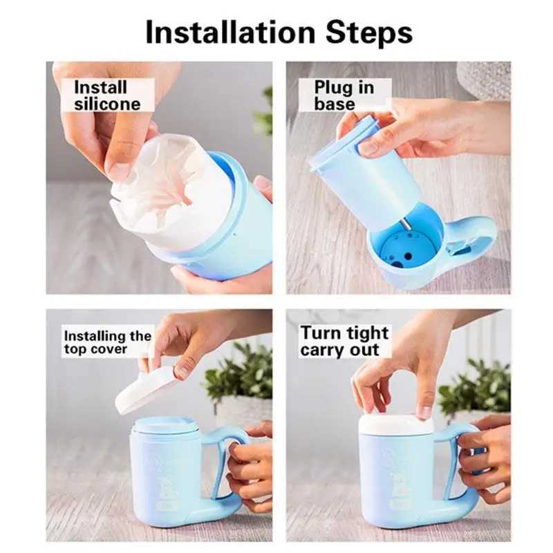 Dog Claw Cleaning Cup Soft Silicone Comb Outdoor Portable Pet Foot Washing Machine Dog Claw Cleaning Brush Quick Foot Washing Bucket M250306