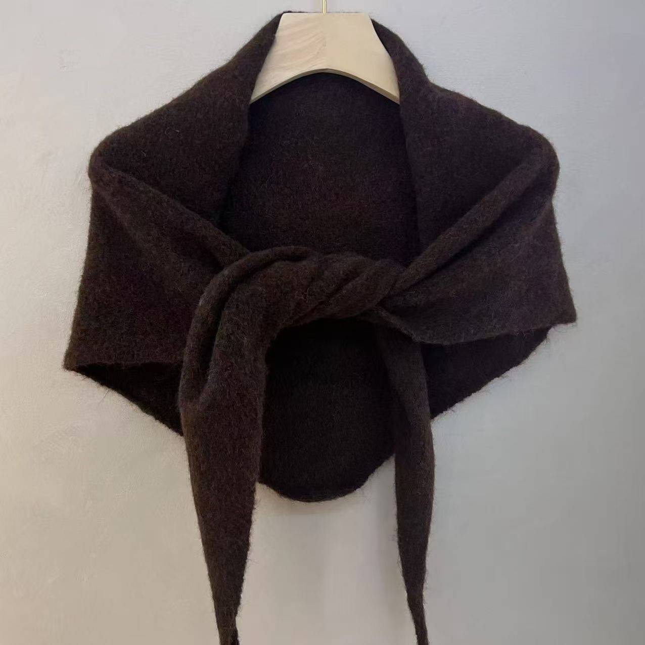 T236 new style literary triangle scarf shawl autumn and winter wool outer wear multifunctional scarf neck waistcoat all-match