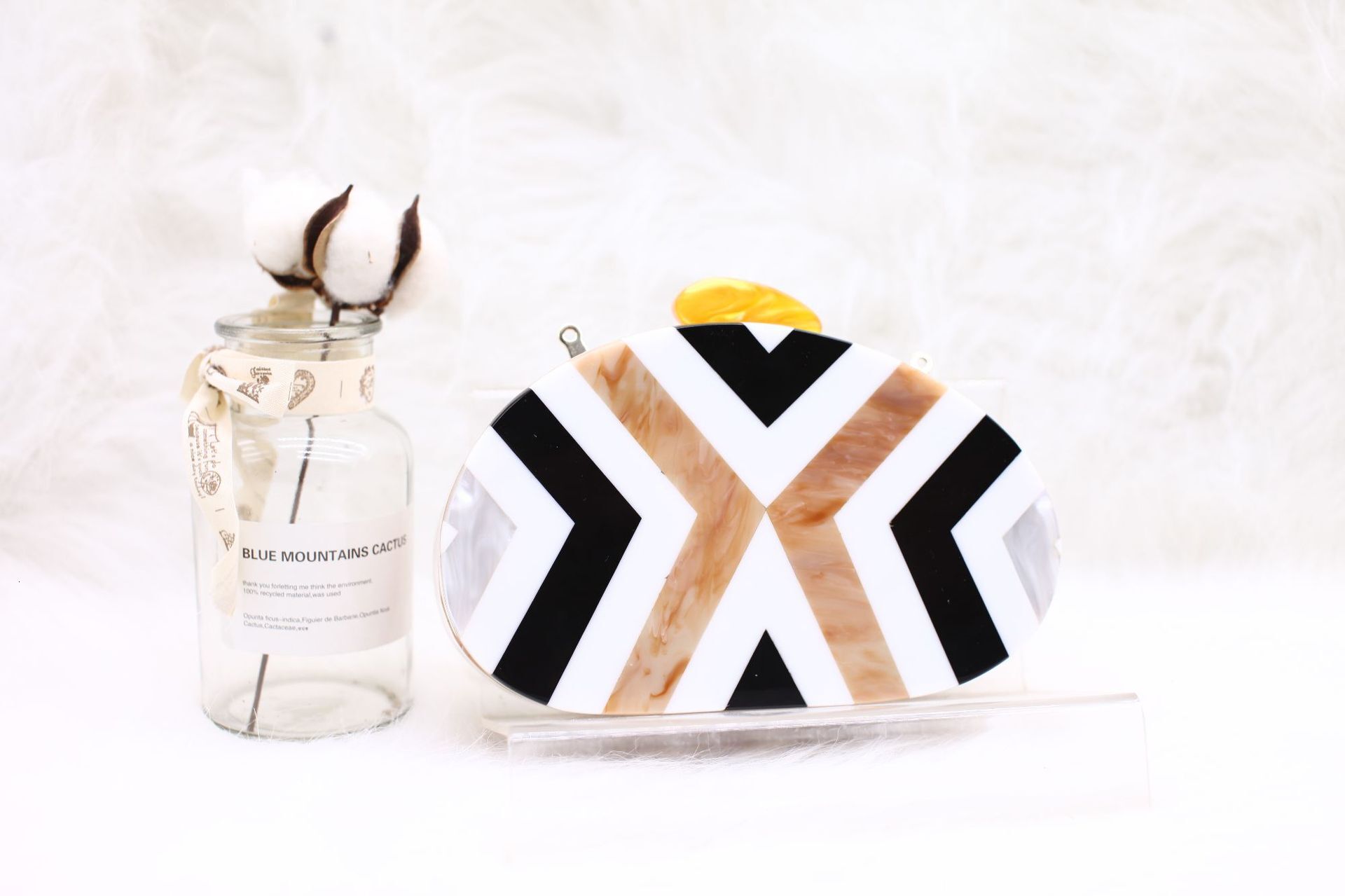 Ladies' New Single Shoulder Diagonal Cross Geometric Splicing Acrylic Bag Fashionable Rhinestone Acrylic Clutch Clear Evening Bag For Weddings Pa