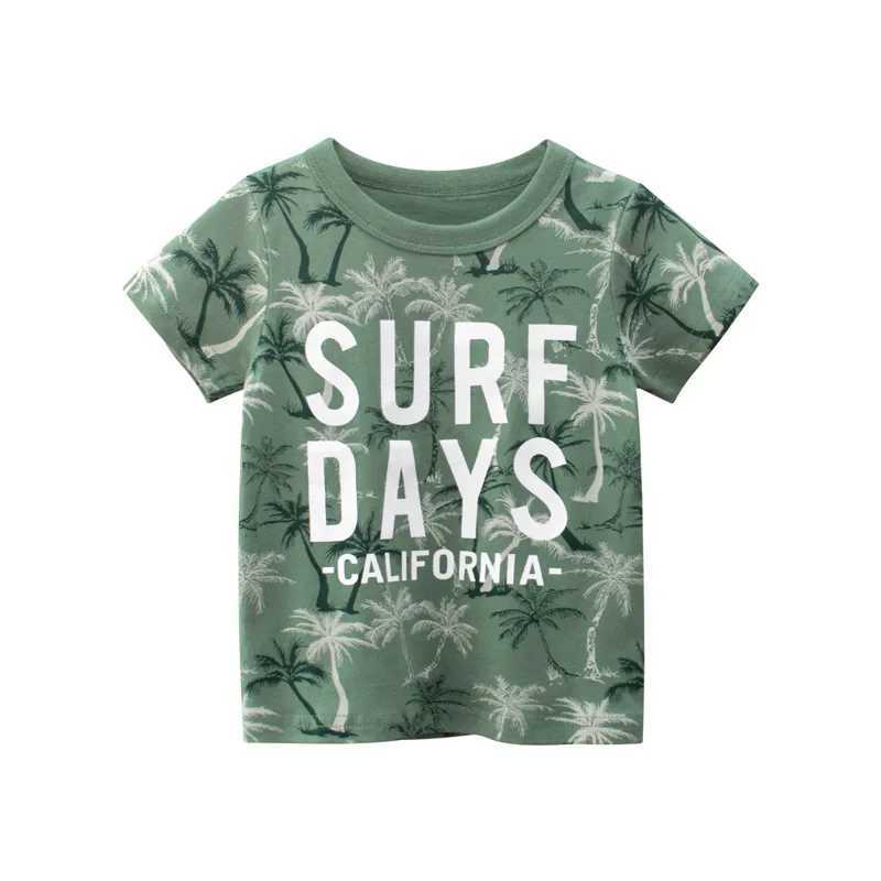Boys Short Sleeve T-shirt Summer Children Kids Cotton Cartoon Tops For Little Boys 2 3 4 5 7 9 Years Stripe TeesT250306