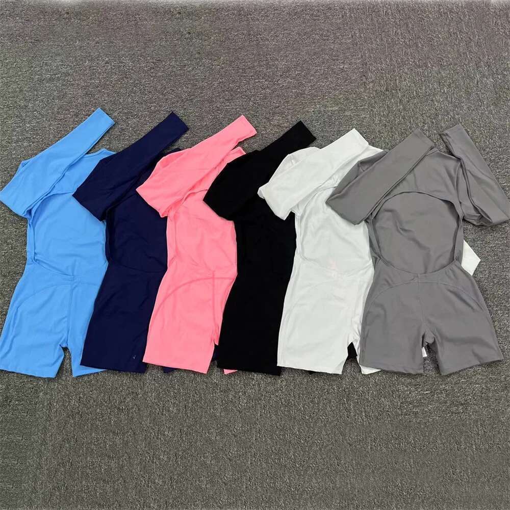 Nylon Women Jumpsuit Long Sleeve Yoga Set Backless One-Piece Bodysuit Fiess Gym Workout Rompers Exercise Outfit Suits KLMY