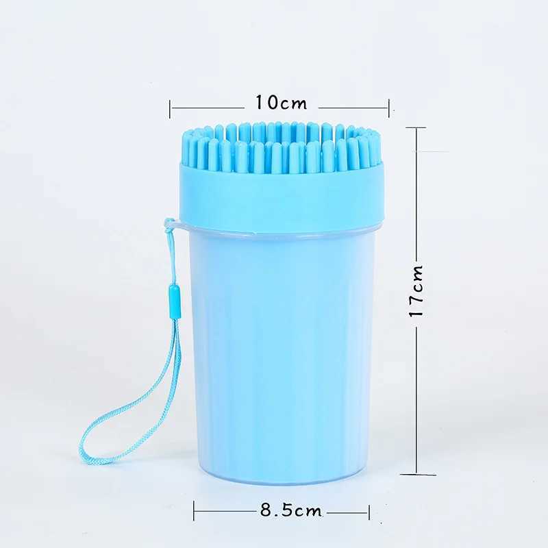Dog Pet Paw Washing Cup Soft Silicone Combs Portable Outdoor Cleaning Wipe free Automatic Wash Foot Cleaning Bucket Accessories M250306
