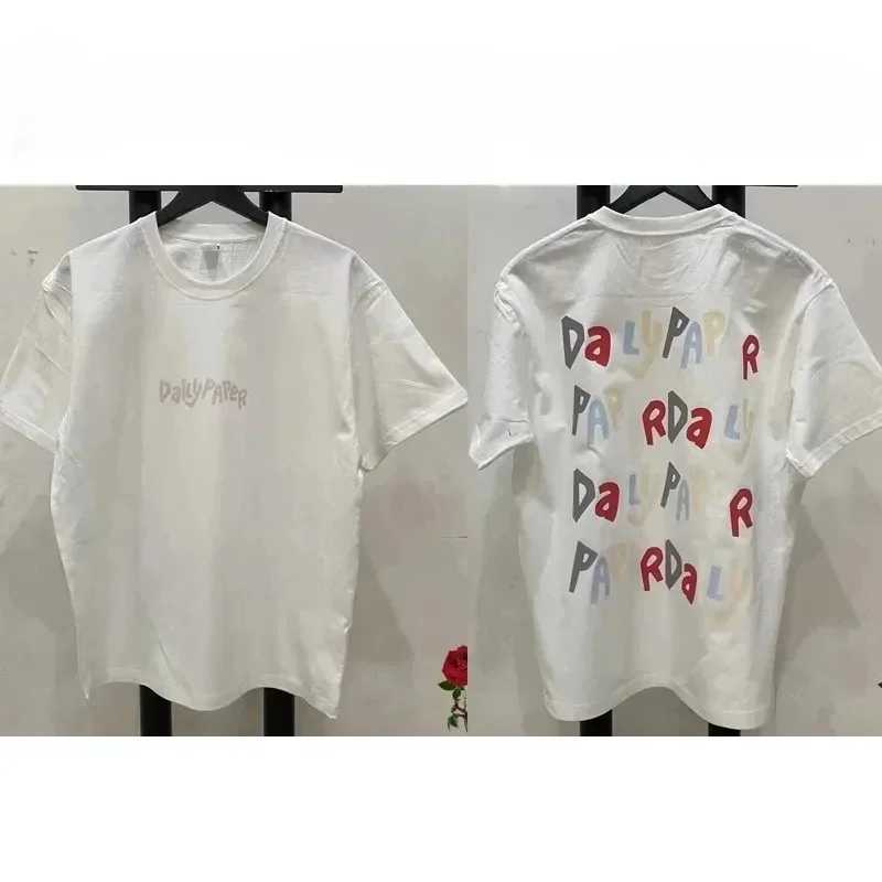Daily Paper Tops Cotton Printed T-shirt unisex loose short sleeved clothing Daily Paper Boys Pure Cotton T-shirt X250306