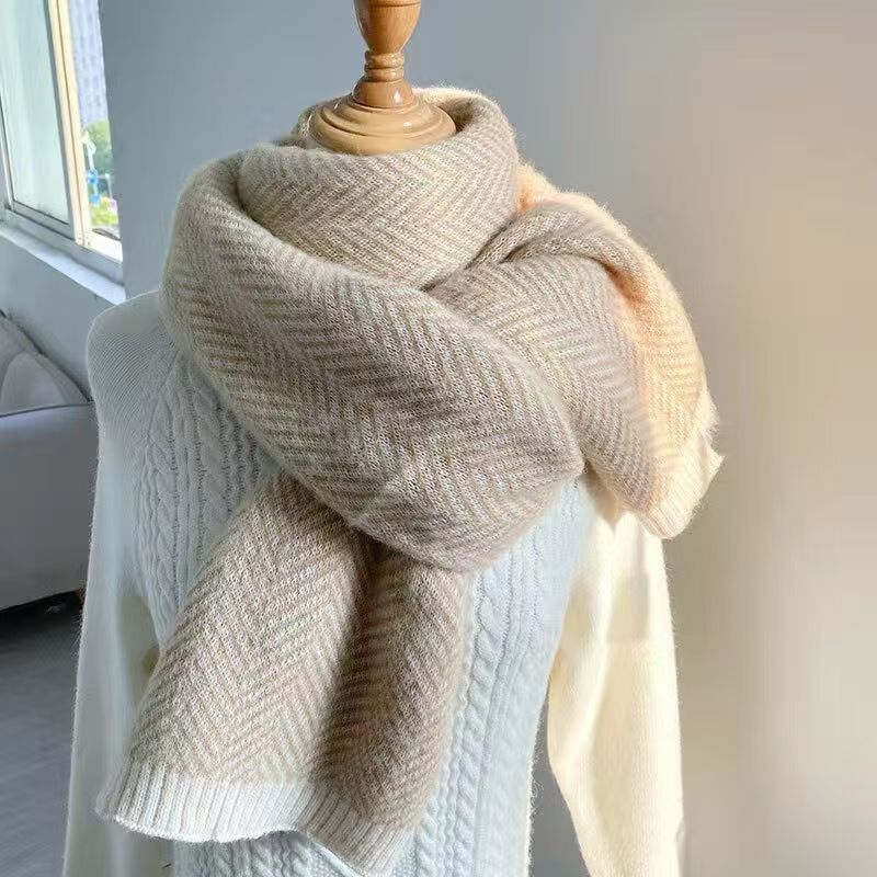 K053 Autumn and winter female college students comfortable Korean style women's versatile neck scarf leisure fresh warm scarf