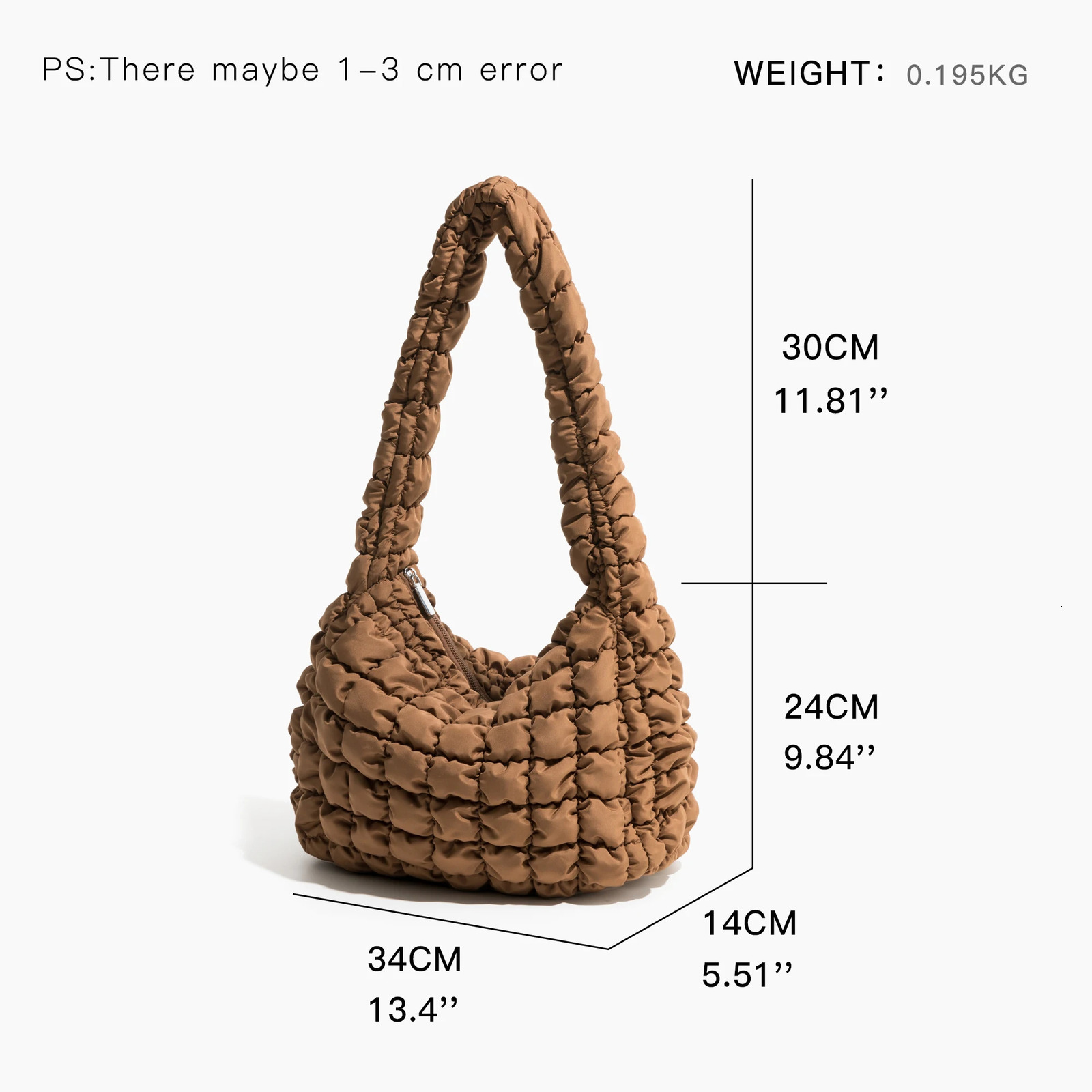 MABULA Quilted Tote Bags for Women Trend Lightweight Padding Shoulder Purse Down Cotton Padded Large Hobo Bag Lattice Solid 250306