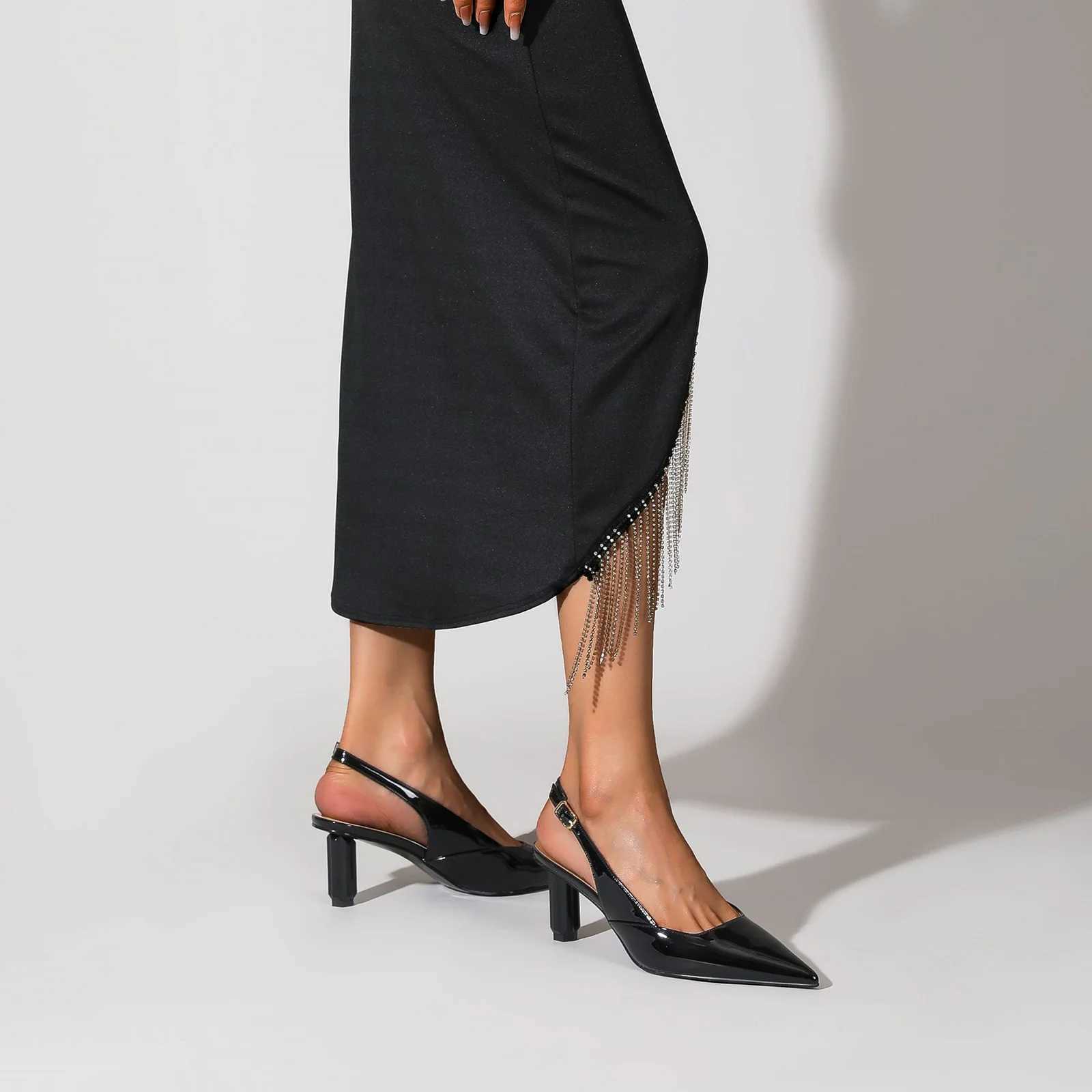 Wens slingback kitten h pointed toe pumps. Fiable and stylish for parties or casual wear. Y250306