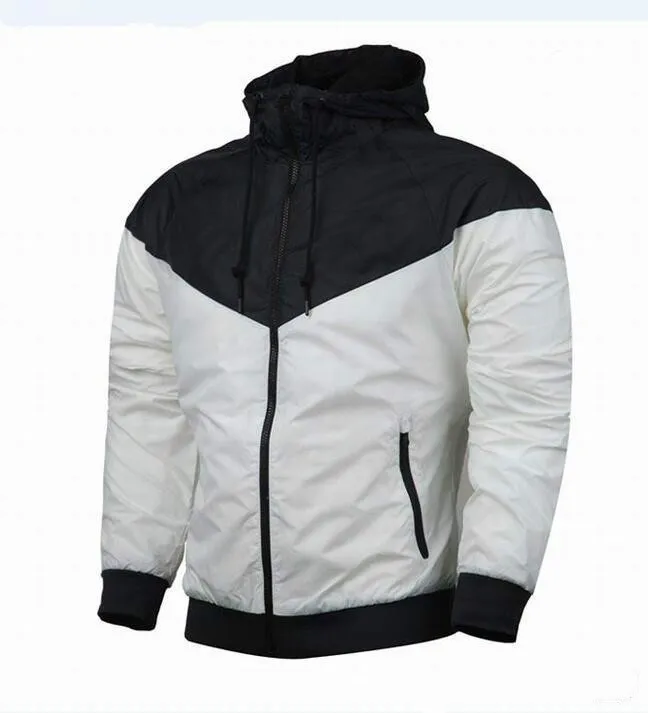 Fall Thin Wind Jacket Men Women Sportswear High Quality Runner Coat Waterproof Fabric Men Sports Jacket Fashion Zipper Hooded Coat