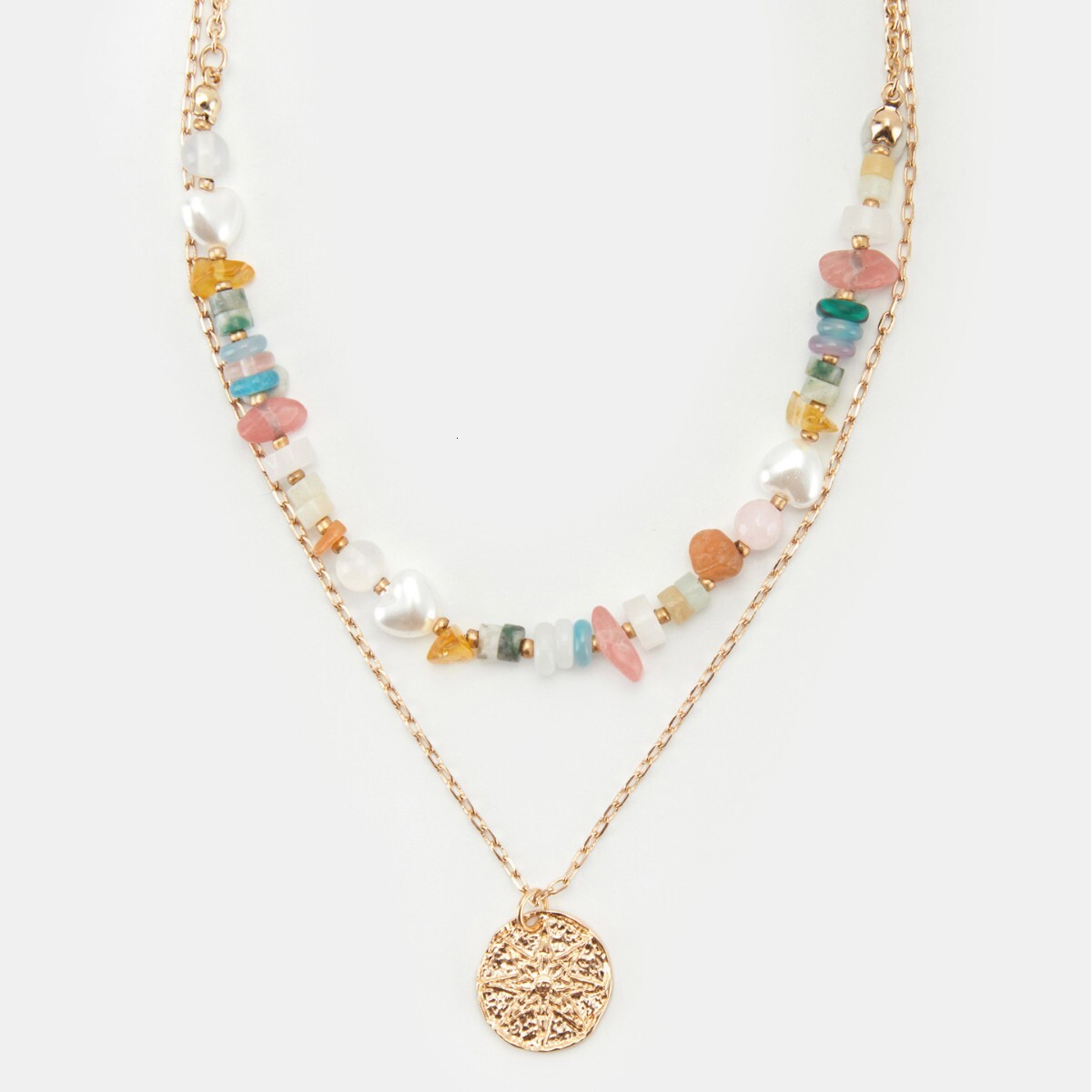 Fashion Personality Simple Beaded Double-layer Chain Necklace With High Touch Collarbone Chain Women Designer Jewelry