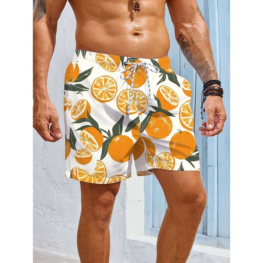 Men's Coconut Tree Hip Hop Style Pants Quick Drying Water Dripping Hawaii Beach 2025 New Casual Versatile Fashion Clothing