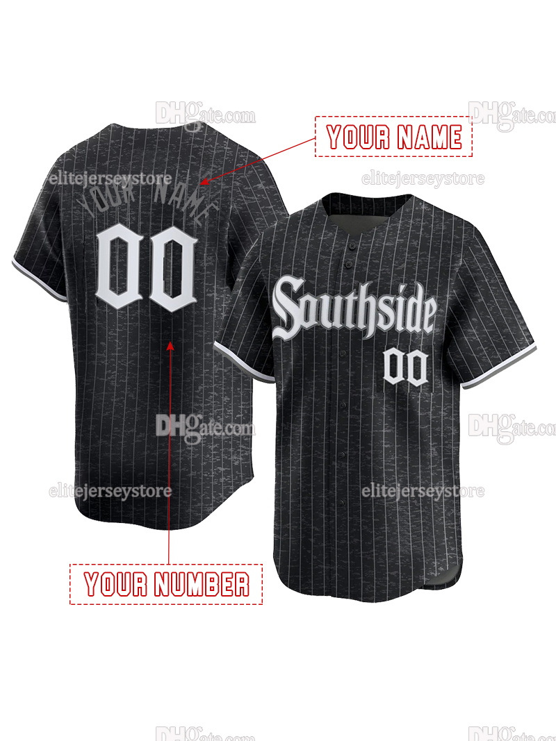 Personalized Custom Baseball Jersey Luis Robert Jr. Fletcher Taylor Vaughn Montgomery Perez Embroidered Letter Number Design Polyester