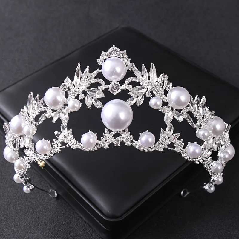 Pearl Crystal Bridal Tiaras And Crowns For Wen Bride Rhinestone Pr Diadem Wedding Bridal Hair Accessories Jewelry Crown Gift X250306
