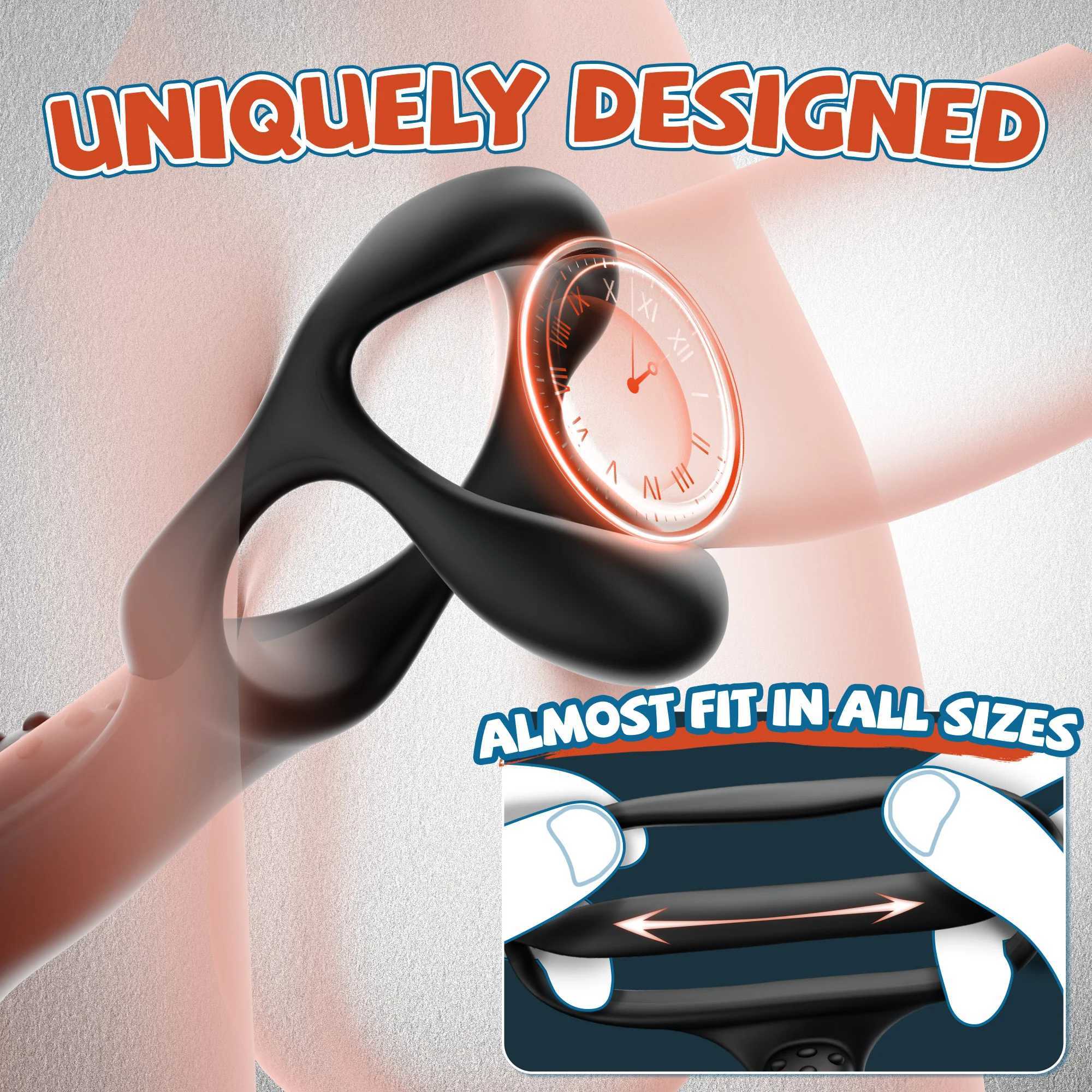 Anal Vibrator 360 Rotate Anal Beads Male Prostate Massager with Cock Ring Wireless Control Vibrating Butt Plug Sex Toys for MenXJ250306