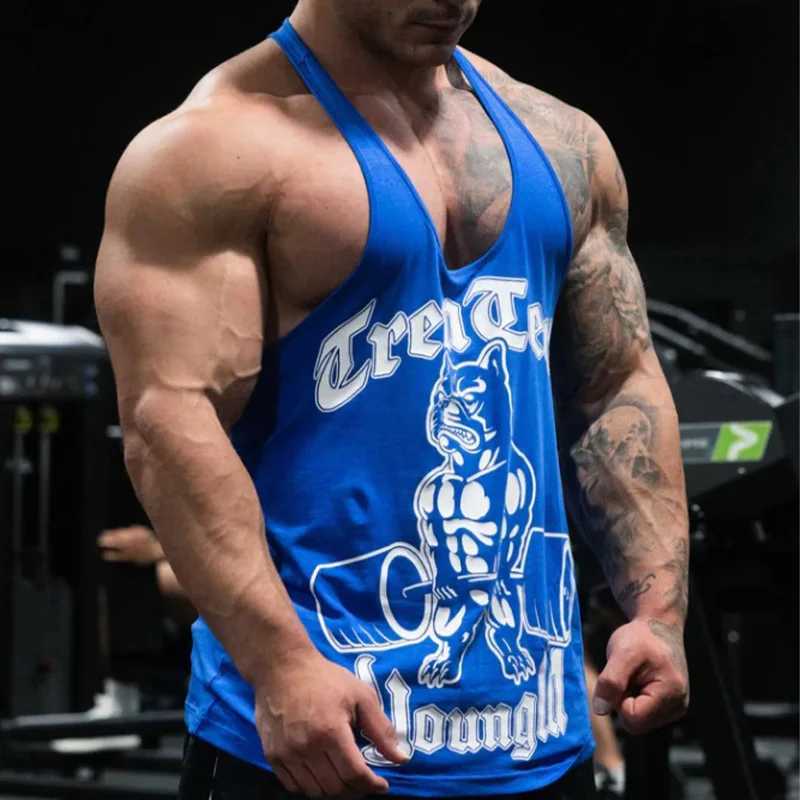 New Gym Tank Top Summer Brand Cotton Sleeveless Shirt Casual Fashion Fitness Stringer Running Vest Men bodybuilding ClothingT250306