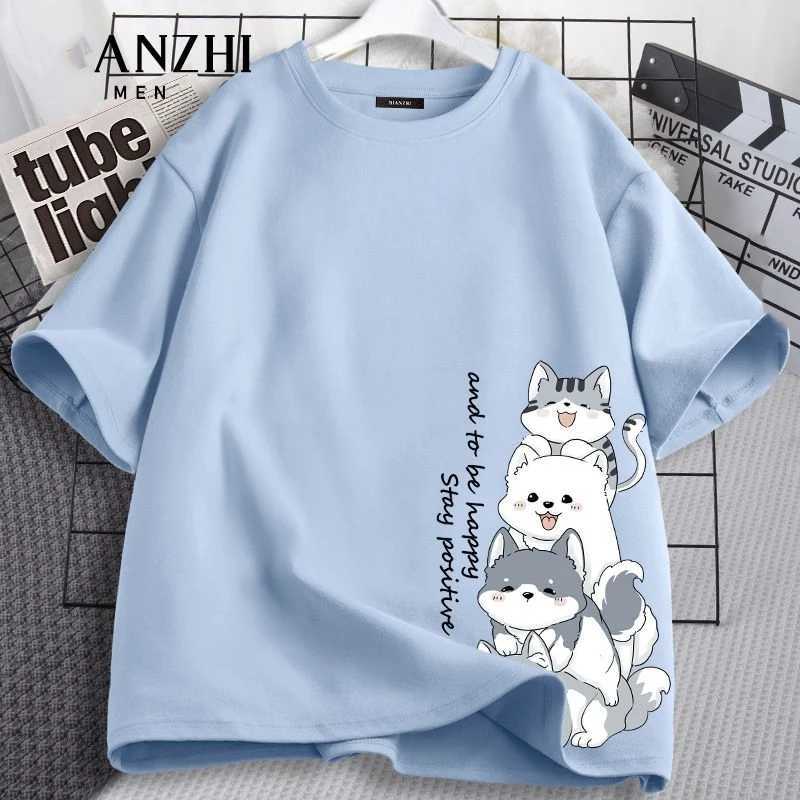 Kids Summer Cotton Short Sleeve T-Shirt Top Cute Critter Print Girls School T-Shirt Home Soft Pajama T-Shirt Street Tee TopsT250306
