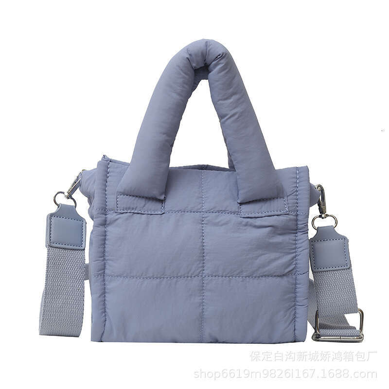 New Tote Women, Lightweight Down Cotton Handbag, Korean Edition Mini Single Cross Shoulder Small Square Bag For Women