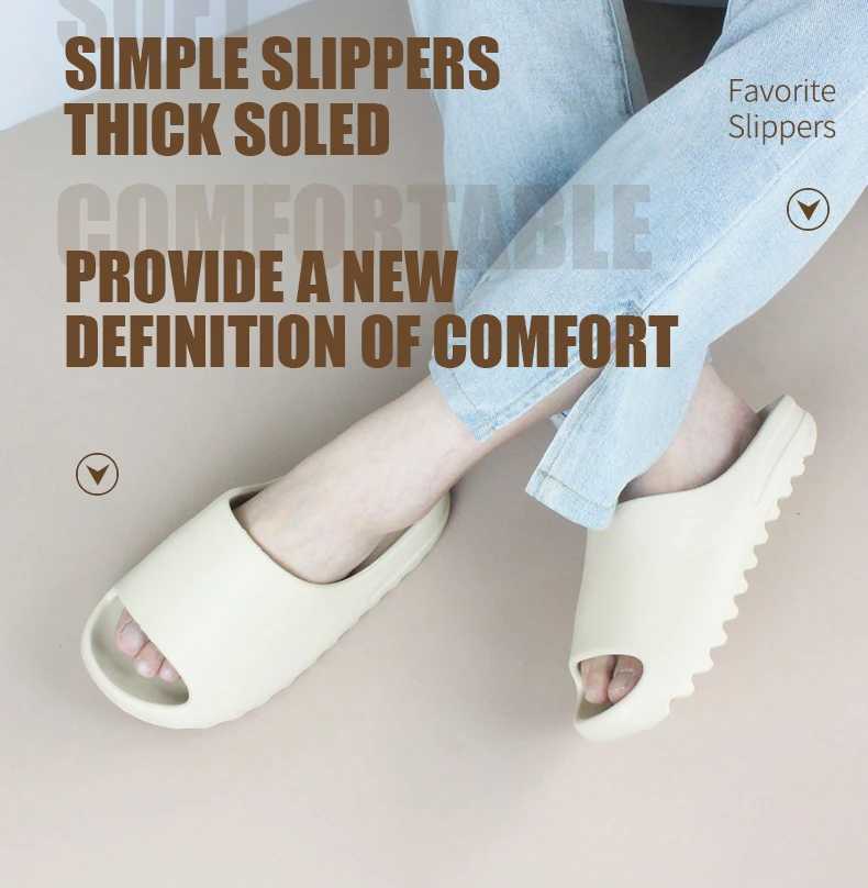 New EVA soft thick soled slippers for womens summer fashion wear home sandals mens beach shoesC250305