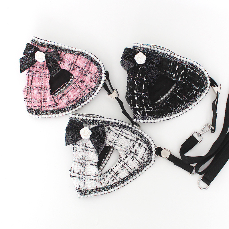 Chic Designer Dog Vest Harness, Ins-style Luxury Pet Supplies, Yorkie Dog Harness Leash for Small Dogs